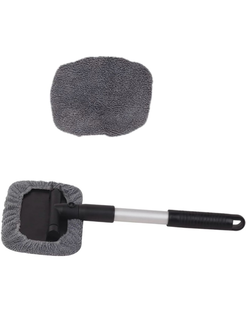 Extendable Car Windshield Brush with 2 Microfiber Pads